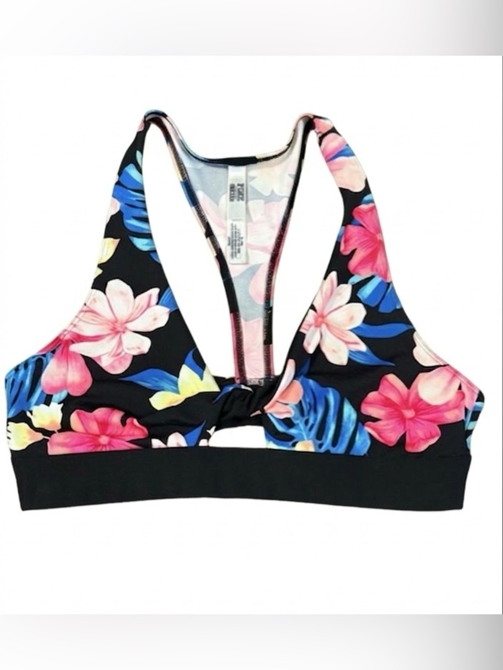 PINK Victoria’s Secret Floral Twist Keyhole Women's Sports Bra Size Medium